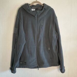 New Baerskin Tactical Full Zip Multi Pocket Hoodie Grey Insulated Fleece Sz  2XL